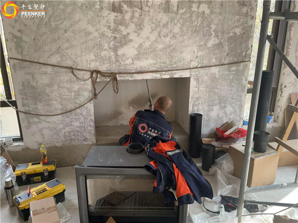 鎮江紫金七號別墅英國Northfire NF85壁爐安裝.jpg