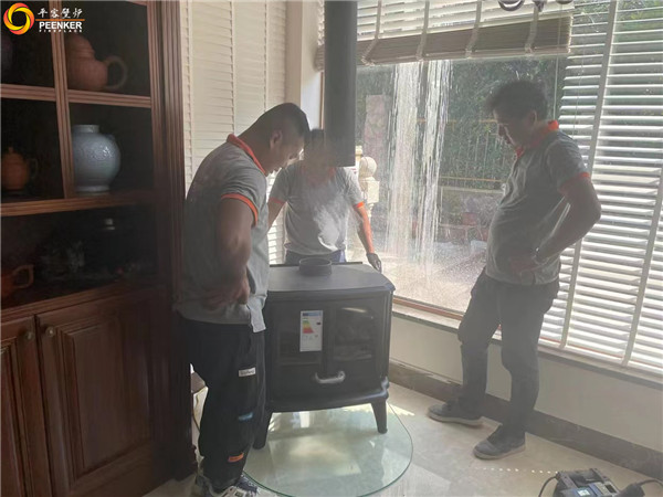 鎮江邊城別墅丹麥Morso 3640火爐安裝.jpg