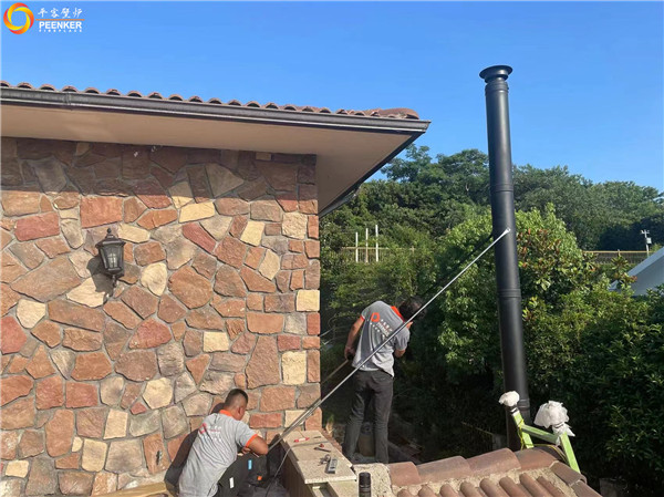 鎮江邊城別墅丹麥Morso 3640火爐安裝.jpg