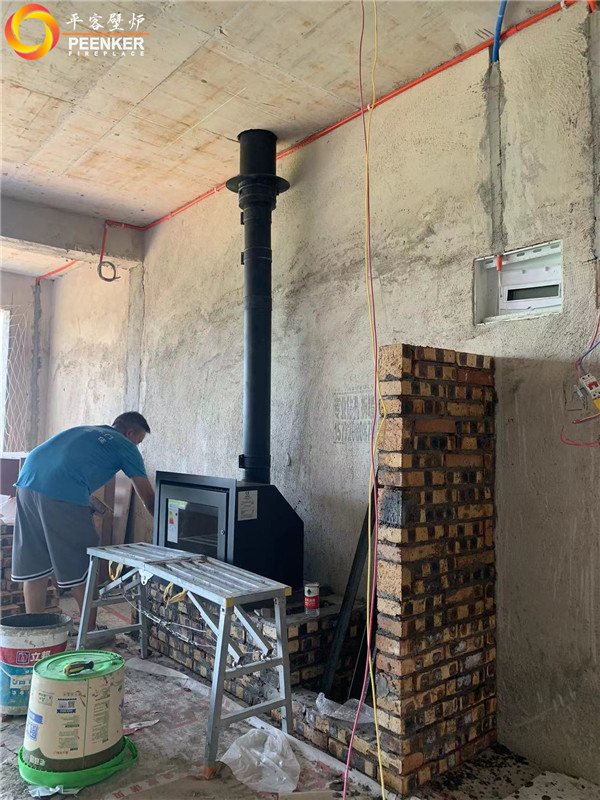 貴州遵義別墅丹麥真火壁爐Morso 5660安裝.jpg