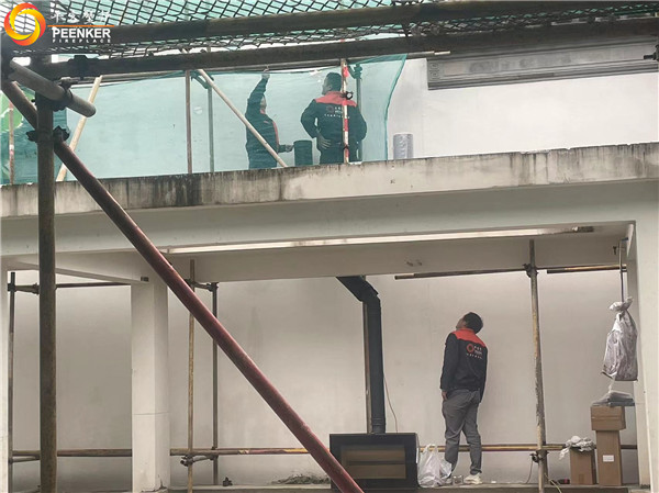 蘇州桃花源別墅丹麥嵌入壁爐Morso S80-90安裝.jpg