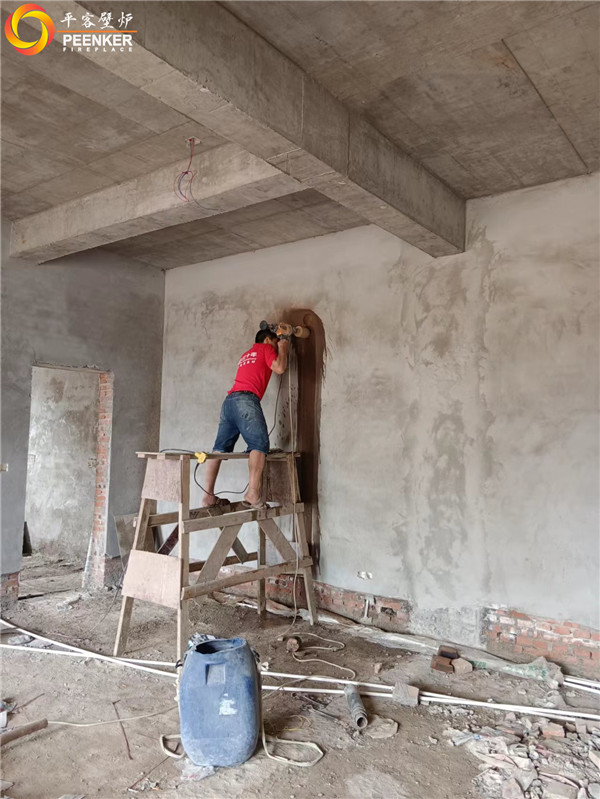 成都威遠自建別墅丹麥鑄鐵火爐morso 3640安裝.jpg