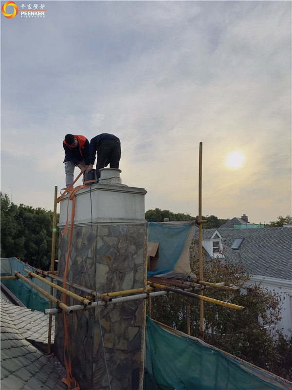 平客壁爐上海東郊花園別墅嵌入式壁爐法國TOTEM F901安裝.jpg