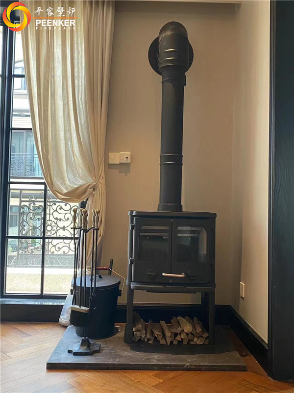 重慶新江與城天越丹麥Morso 2140壁爐安裝.jpg