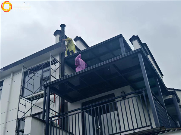 黃山北麓人家丹麥Aduro A17進口壁爐安裝.jpg