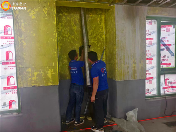 鎮江紫金7號別墅英國fireline PV85i壁爐安裝.jpg