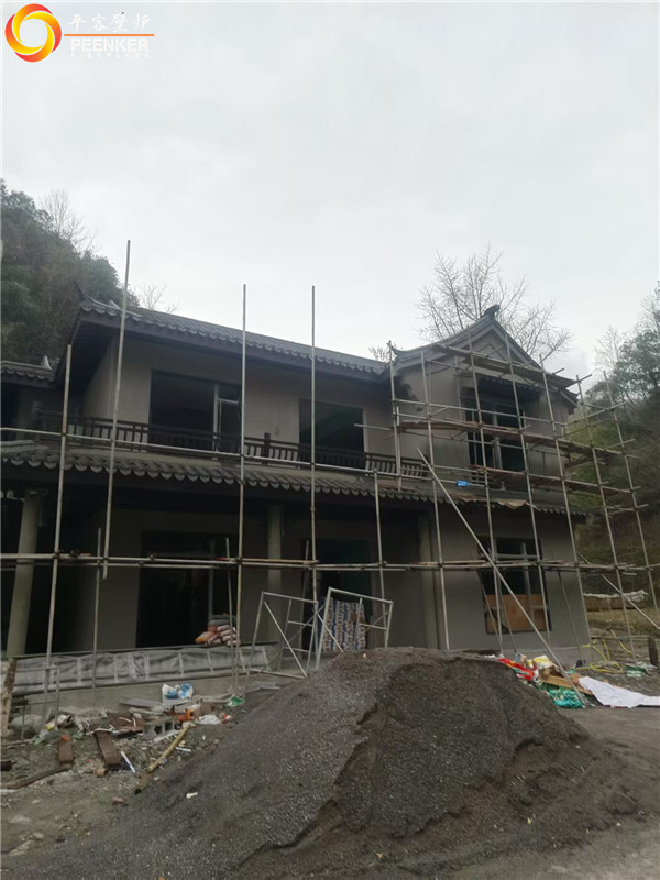 常德石門自建別墅丹麥Morso 3640鑄鐵火爐安裝.jpg