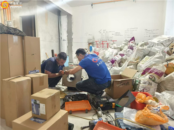 上海融信鉑灣別墅丹麥Morso 2140壁爐安裝.jpg